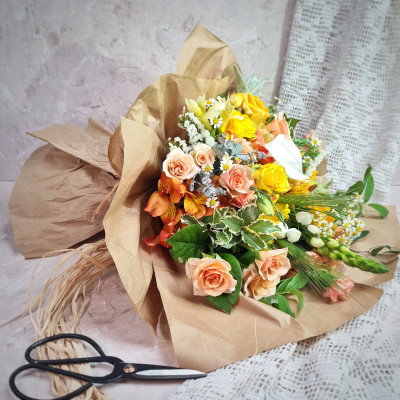 ÖKO - Mezei Bokréta - sárga árnyalatú szezonális virágokból (M)